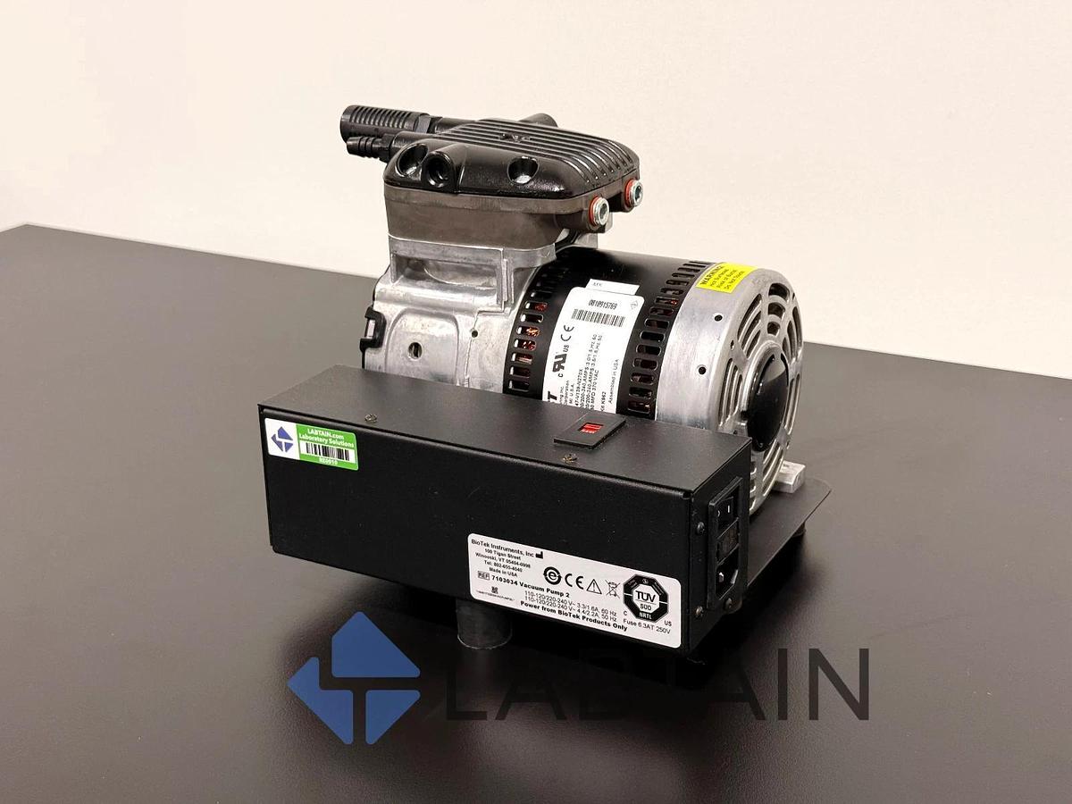 Used BioTek 7103034 Vacuum Pump – Compact Oil-Less Pump – Excellent Condition