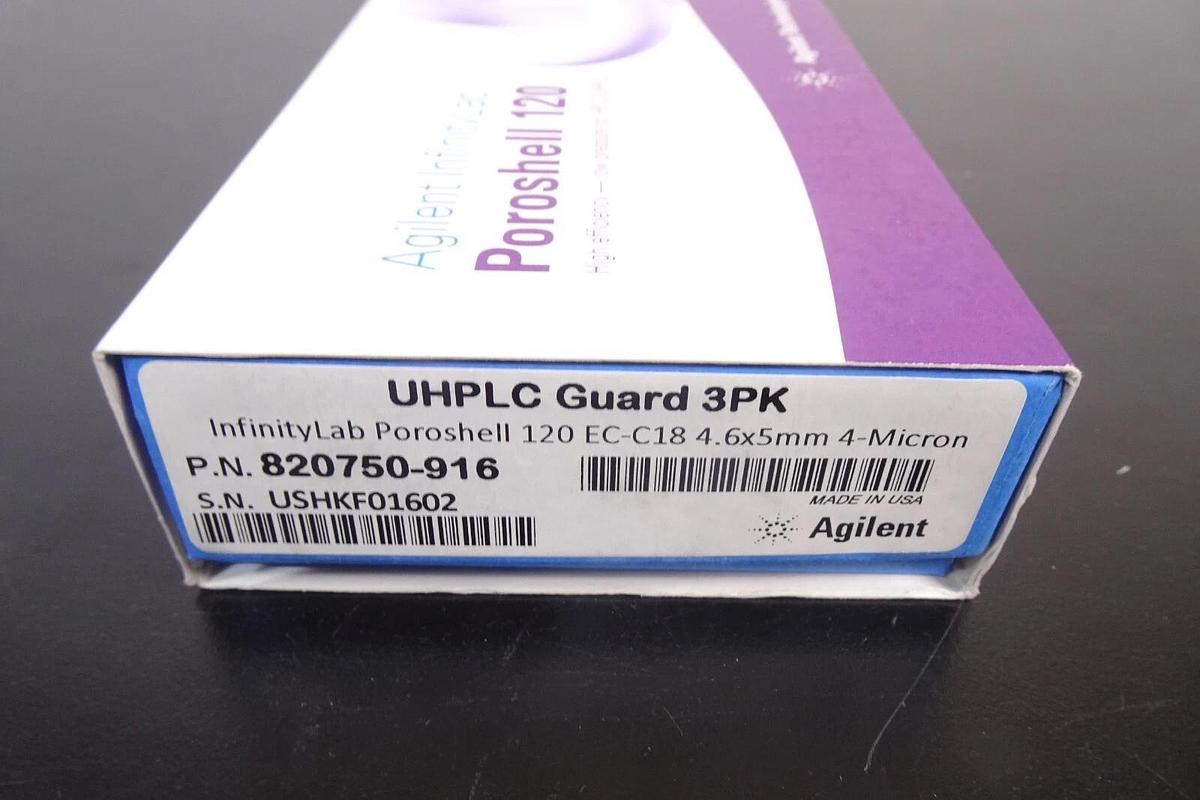 Used Agilent Poroshell 120 EC-C18 UHPLC Guard Column – 4.6 × 5 mm, 4 µm – P/N 820750-916