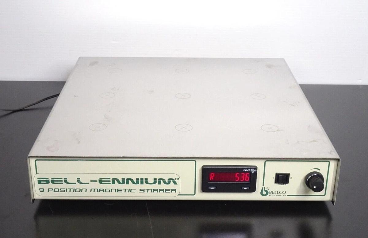 Used Bellco Bell-Ennium 9 Position Magnetic Stirrer 7785-D9005 _ Free Ship