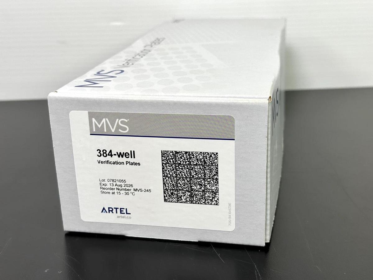 Artel 384-Well Verification Plates – MVS-245 – Box of 25 Plates – Excellent Condition