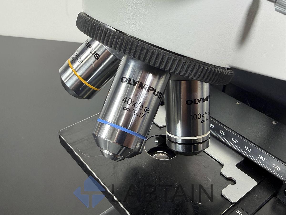Used Olympus CX21FS1 Binocular Biological Microscope 4X 10X 40X 100X Objectives Used