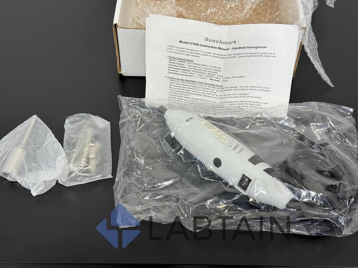 Used Benchmark D1000 Handheld Homogenizer with 5M & 7M Generators – Tested