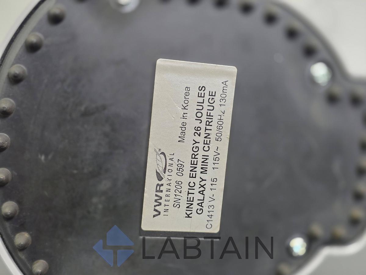 Used VWR Galaxy Mini Centrifuge with PCR Strip Rotor 115V 0.2 mL PCR Strip Tube Rotor