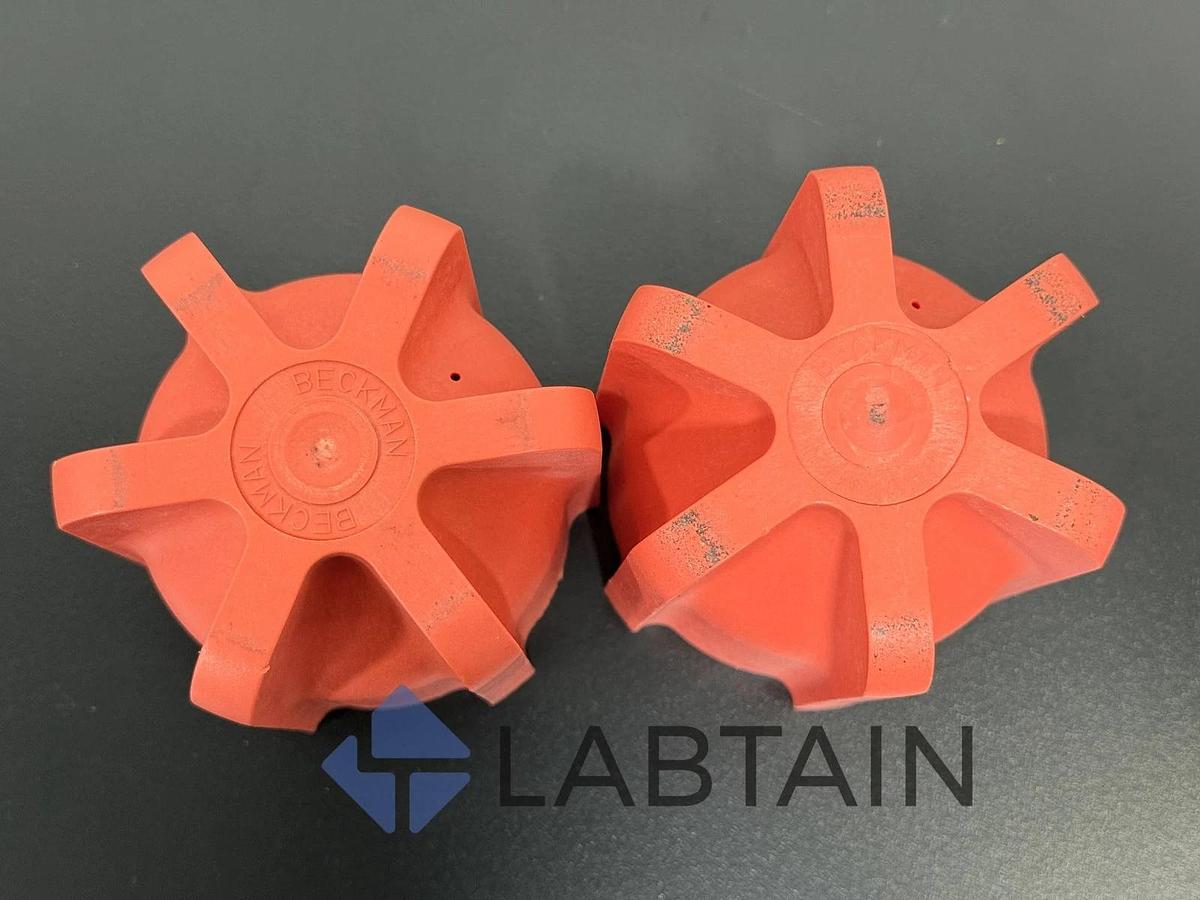 Used Beckman Coulter Polypropylene Conical Bottle Adapter set of 2