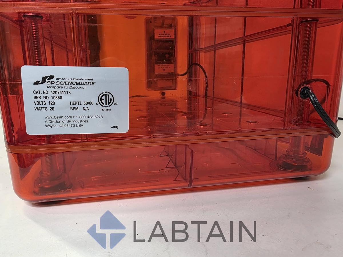 Used Bel-Art SP Scienceware Secador 4.0 Auto-Desiccator Cabinet Amber 120V