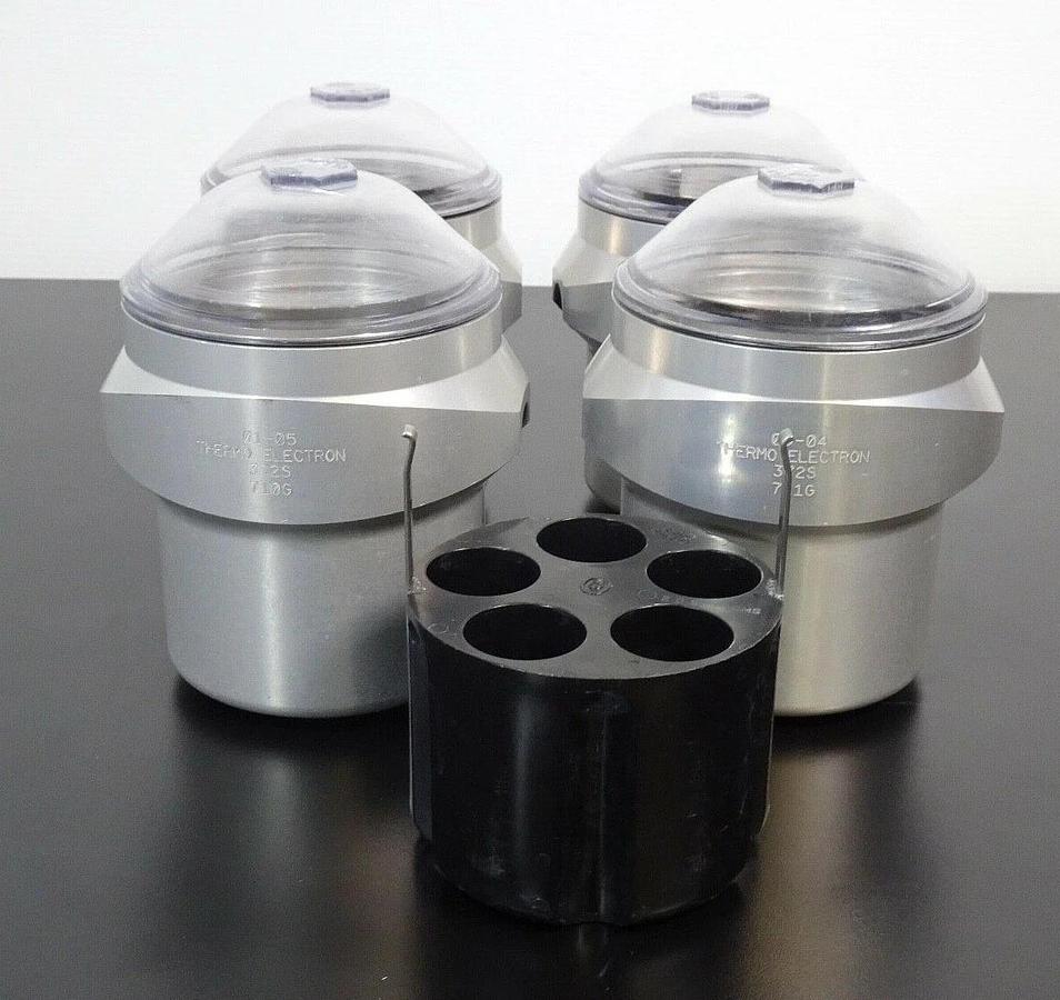 Used 4× Thermo 372S Centrifuge Rotor Buckets (710G) with Lids & Inserts – Excellent Condition