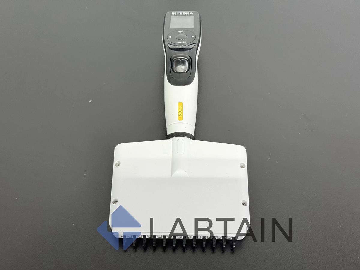 Used Integra VOYAGER 12-Channel Electronic Pipette – 50 µL – Adjustable Spacing – Used