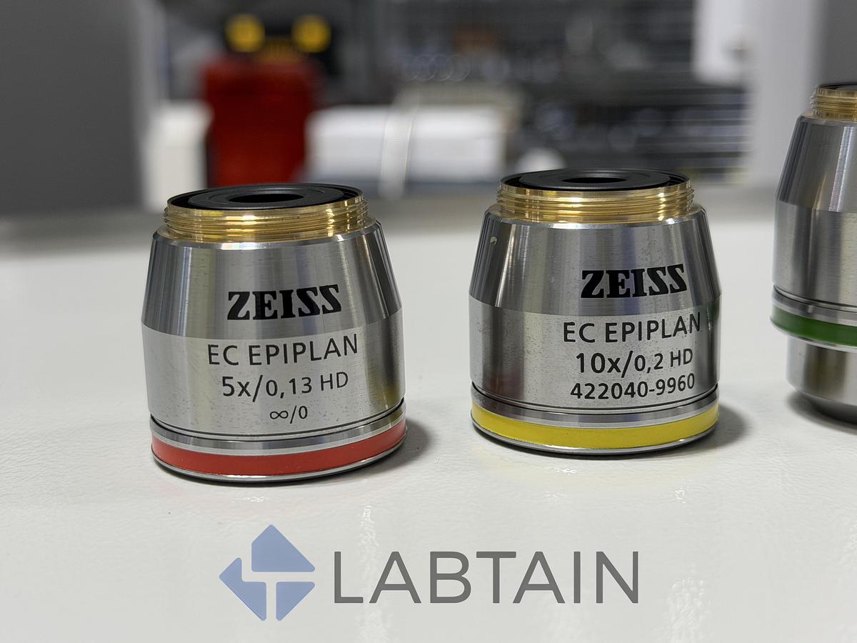 Used Zeiss EC Epiplan & Neofluar HD DIC 5-Objective Set 5x-100x Used/Inspected