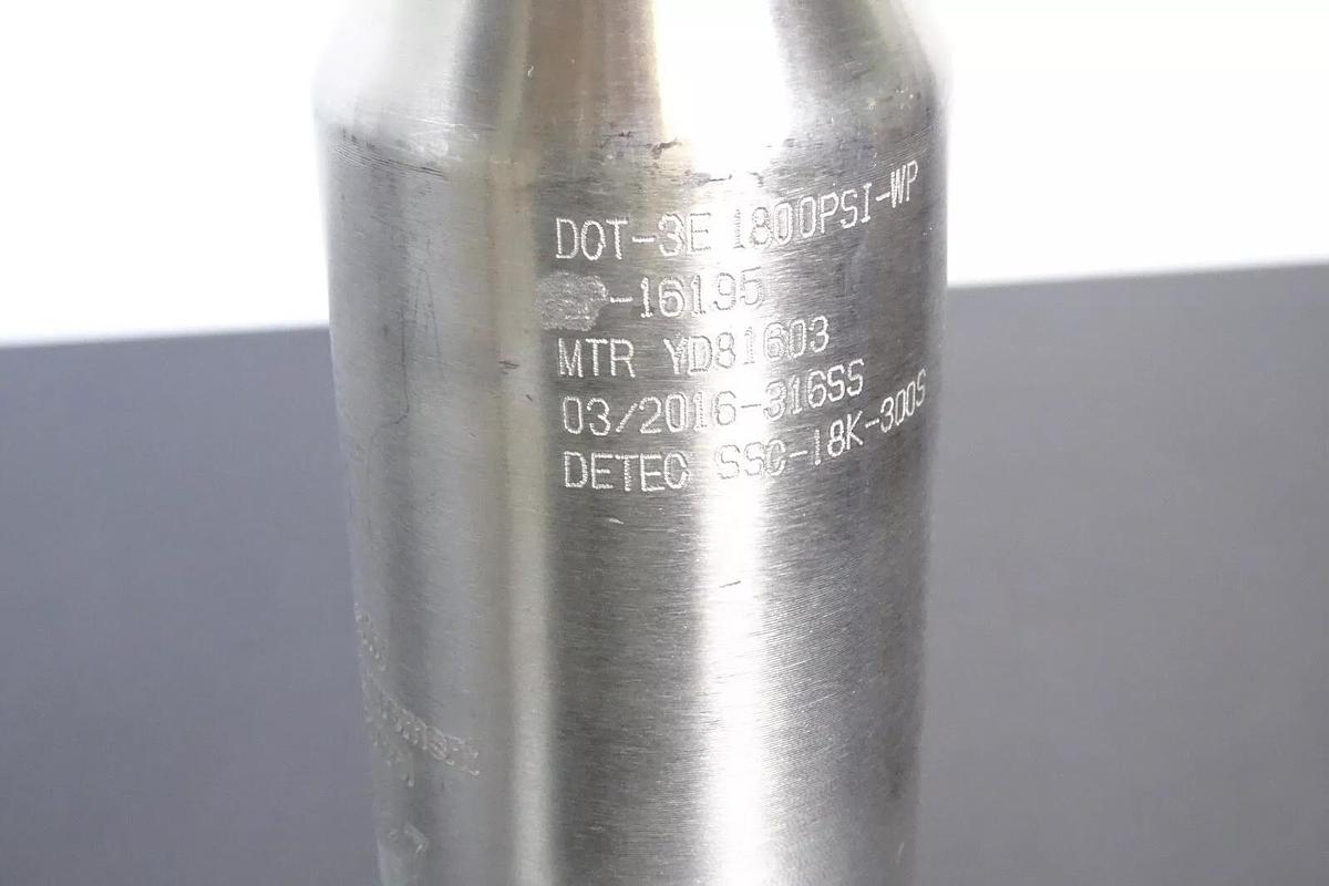 IMC/Sentry Steel Sample Cylinder with Valves | 1800psi | 1/4" Connection
