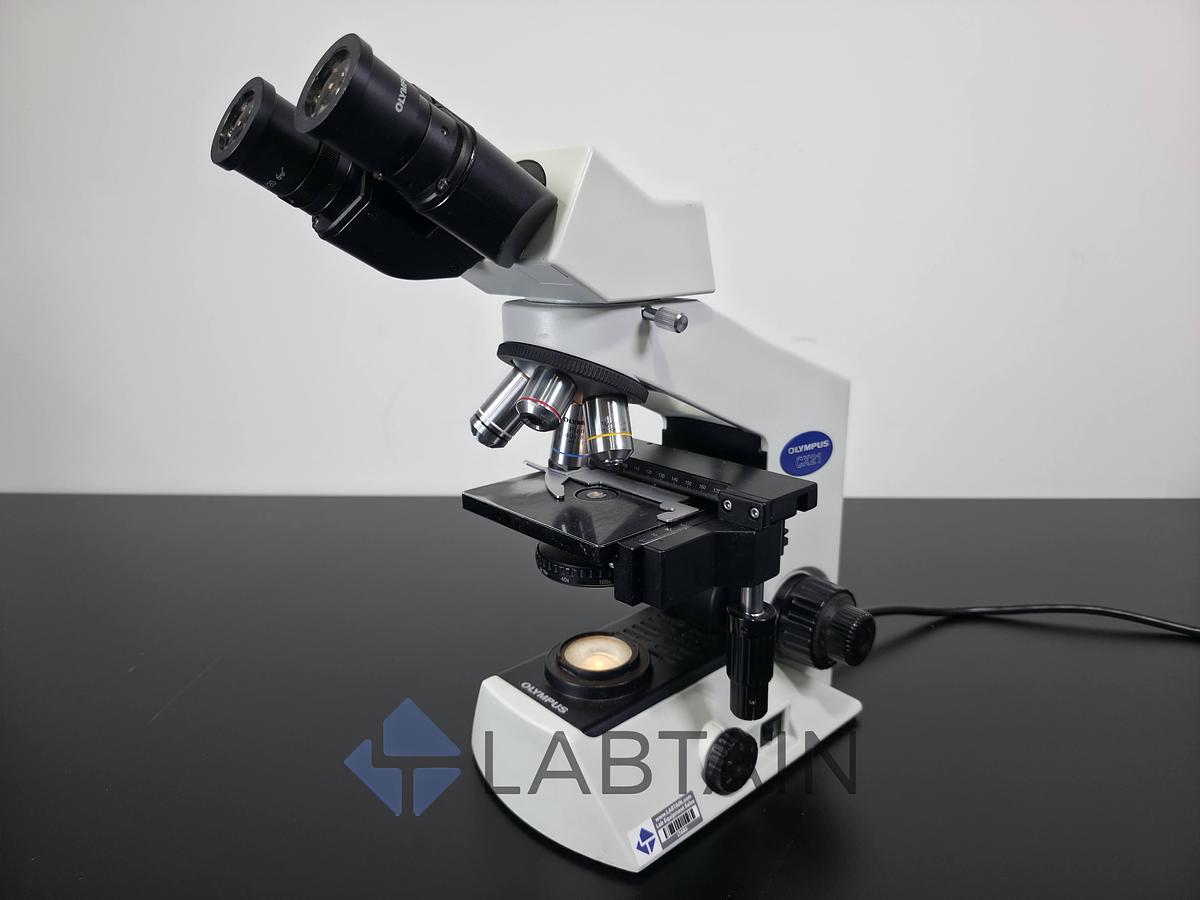 Used Olympus CX21FS1 Binocular Biological Microscope | 4X, 10X, 40X, 100X Objectives | Used 