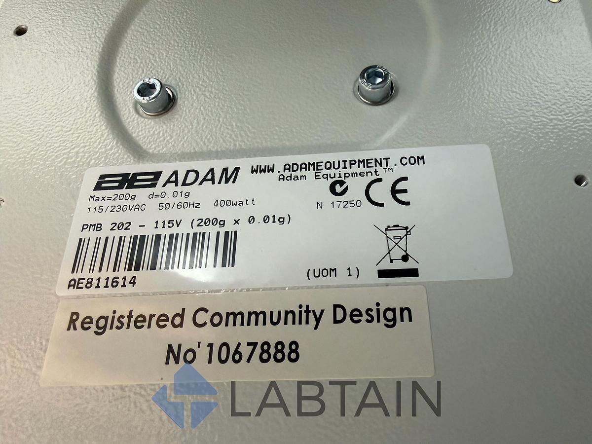 Adam Equipment PMB 202 Moisture Analyzer | 200g x 0.01g | Halogen Heater | 115V – New (No Box)