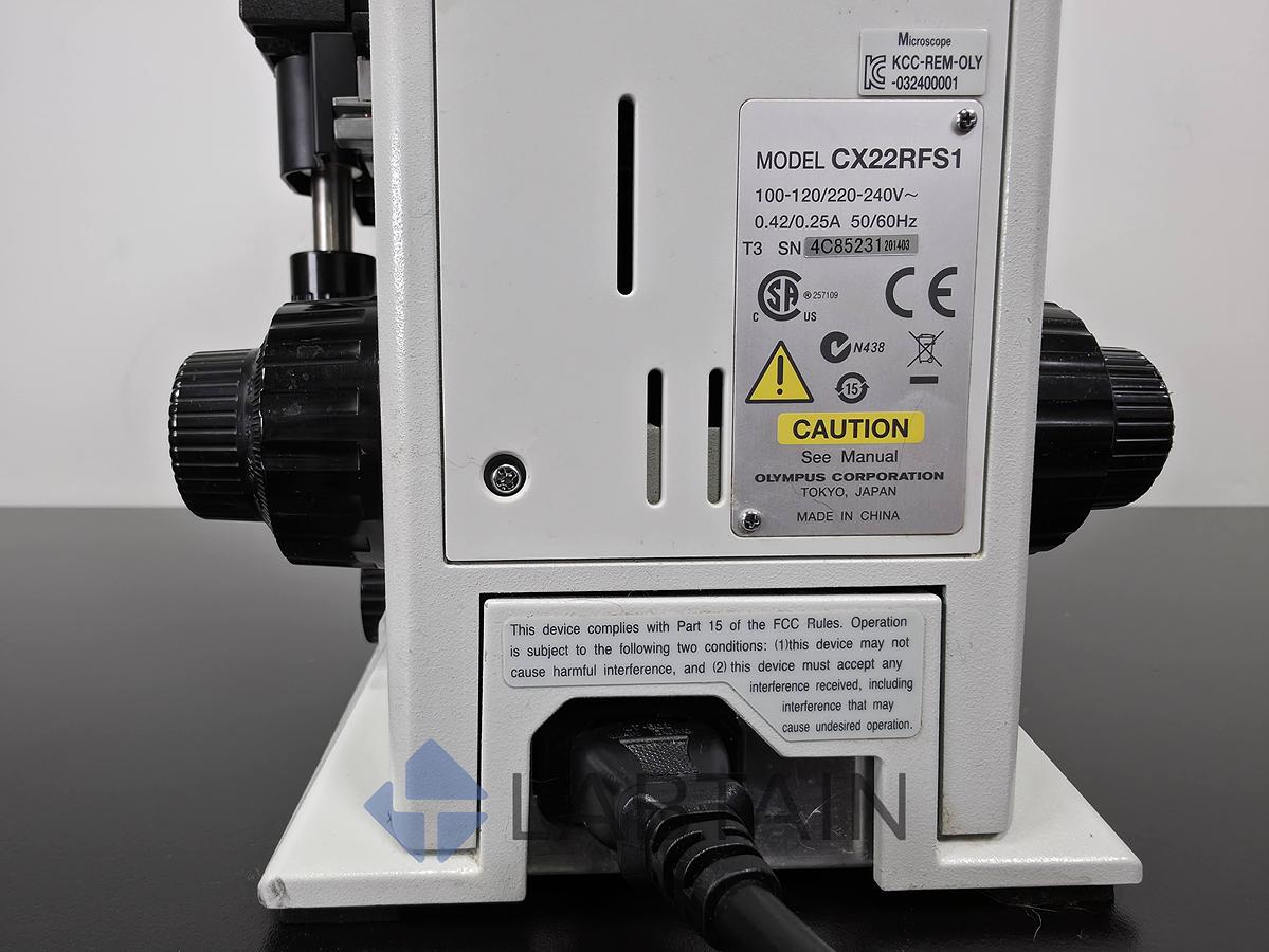 Used Olympus CX22RFS1 Binocular Biological Microscope Plan Objectives 4x-100x Used
