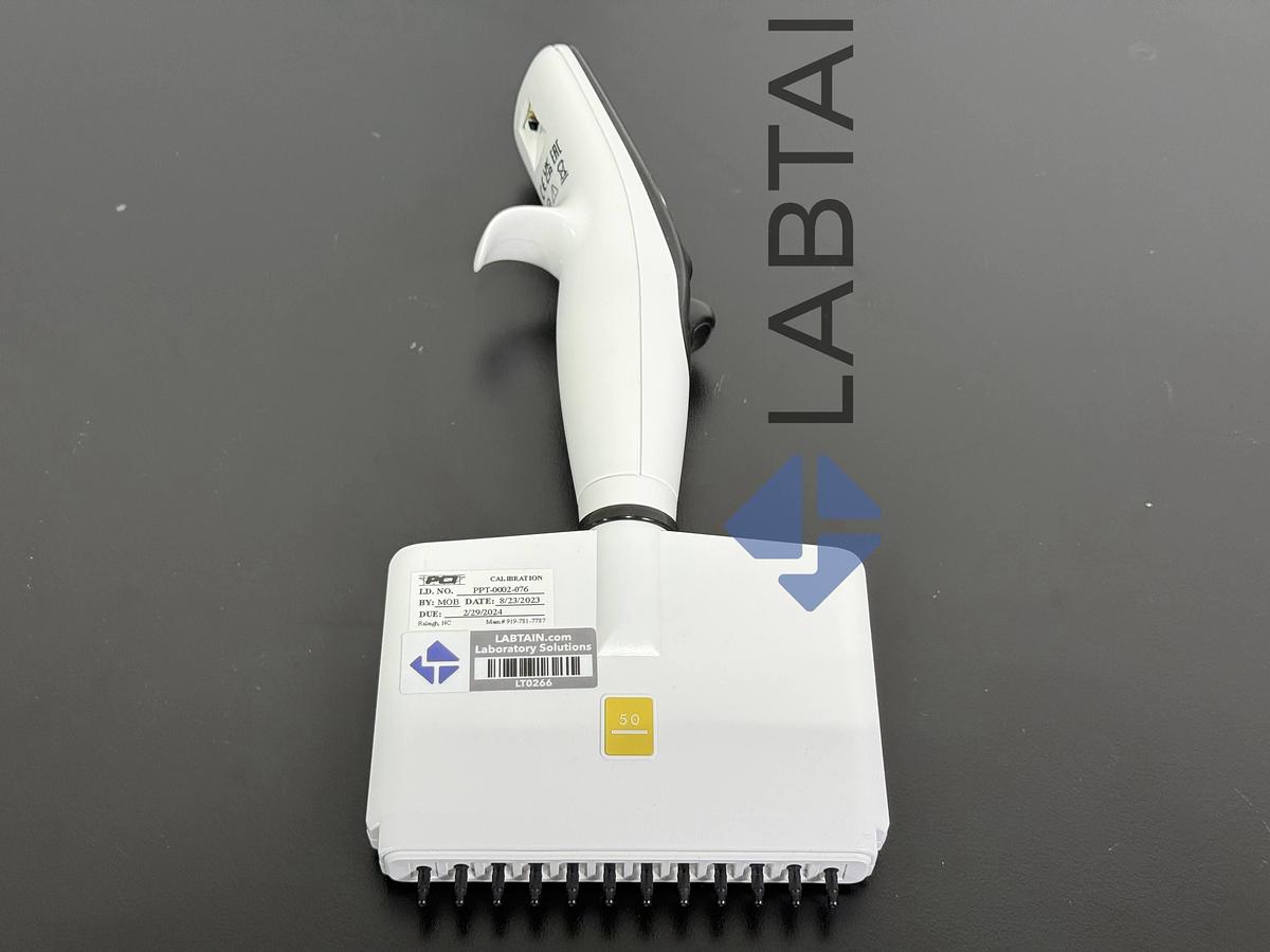 Used Integra VOYAGER 12-Channel Electronic Pipette – 50 µL – Adjustable Spacing – Used