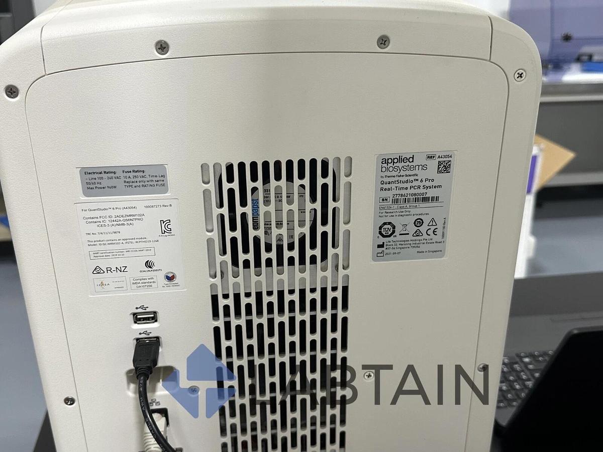 Used Applied Biosystems QuantStudio 6 Pro Real-Time PCR System A43054 – 384-Well Block – Laptop & Software Included