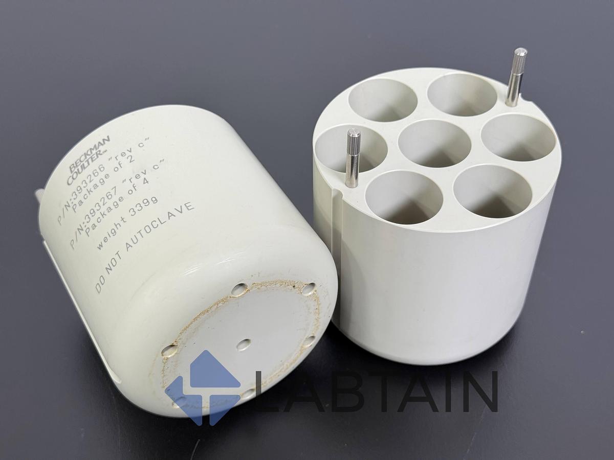 Used Set of 2 – Beckman Coulter Rotor & Buckets Part Nos 393266 Rev C & 393267 Rev C – Used