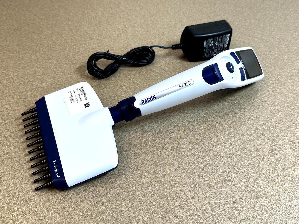 Used Rainin Pipet-Lite E4 XLS  | 2-20uL | Electronic 12-Channel Pipette w/Warranty