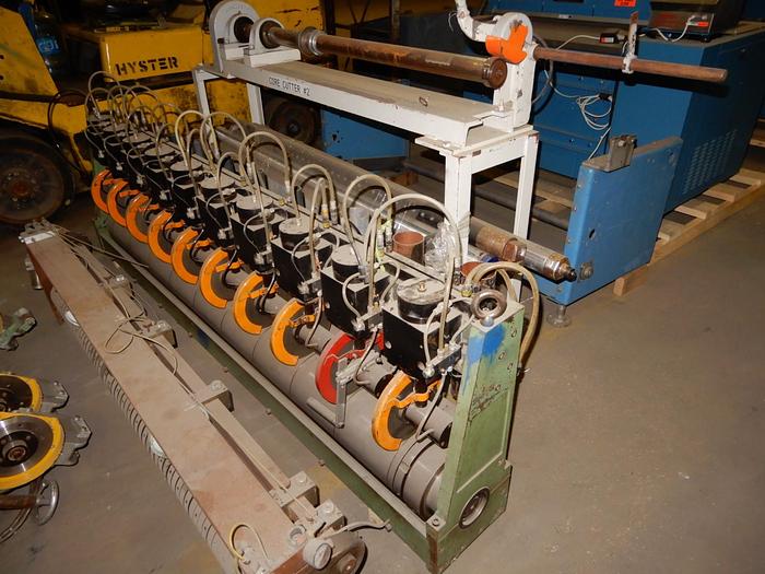 Used 72" WILL PEMCO SLITTING BAR W/ 10 SHEAR KNIVES AND 8 POCKET FEMALE RINGS