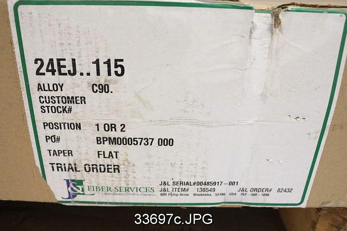 Unused Beloit DD4000 Refiner Complete Plate Set, 24" Disc #33697