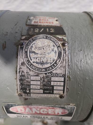 Used Walker Turner Pedestal Grinder