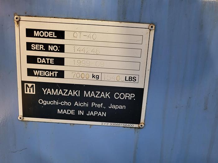 Used BRUGT CNC-DREJEBÆNK FABR. MAZAK, MODEL QUICK TURN 40/QT 40