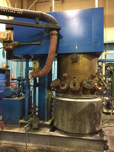 Used 200 GALLON ROSS POWERMIX MIXER WITH DISCHARGE RAM – S/S – VAC – JACKETED (#9338)
