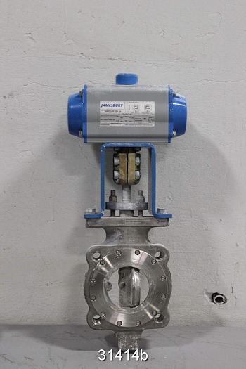 Used Neles Jamesbury 3600TT 3" Air Operated Butterfly Valve #31414