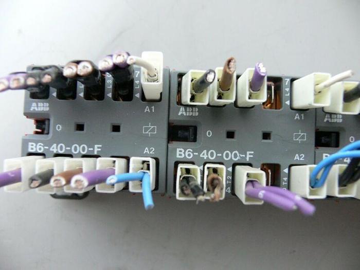 Used Lot of 5 ABB B6-40-00-F Mini Contactors + ABB CT-AHE 1SVR550111R2100