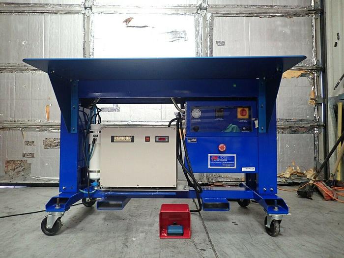 Used Aline HD-36DD Horizontal Vacuum Impulse Heat Sealer W/ Remcor CH250A Chiller