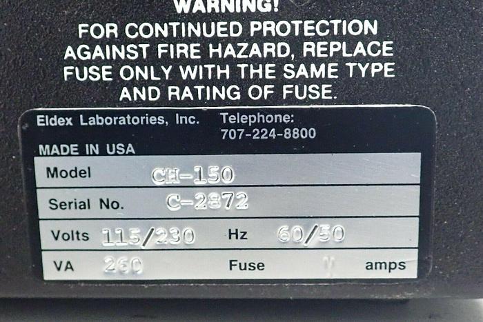 Used Eldex Laboratories CH-150 Temperature Control Module and Column Heater