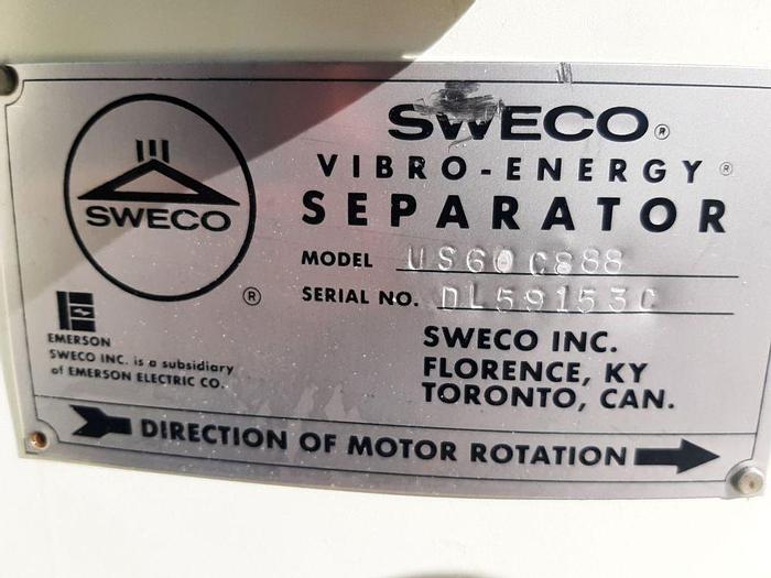 Used Screen, Sweco, 60", C/st, Double Deck, 2.5 HP #S744523