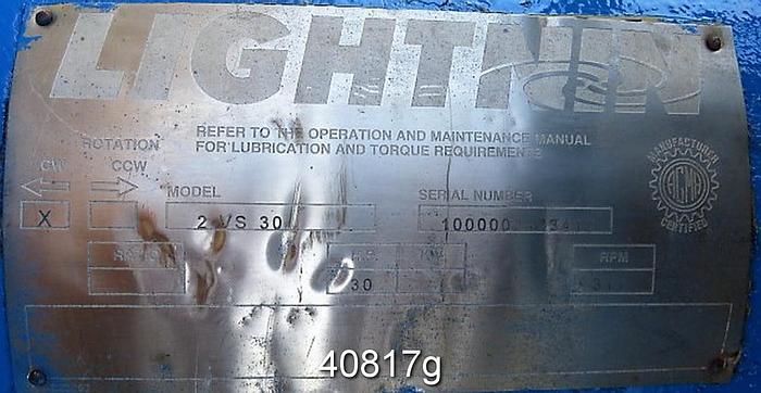 Used Lightnin Agitator With 40 Hp Motor #40817