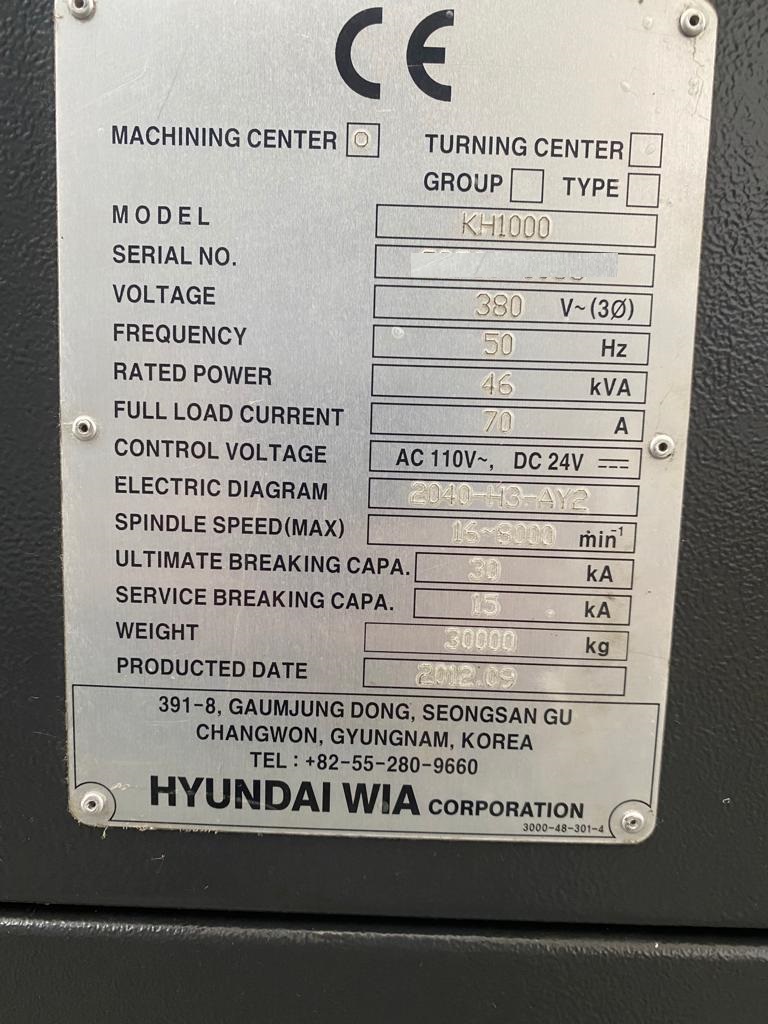 Usato 2012 Hyundai WIA KH-1000