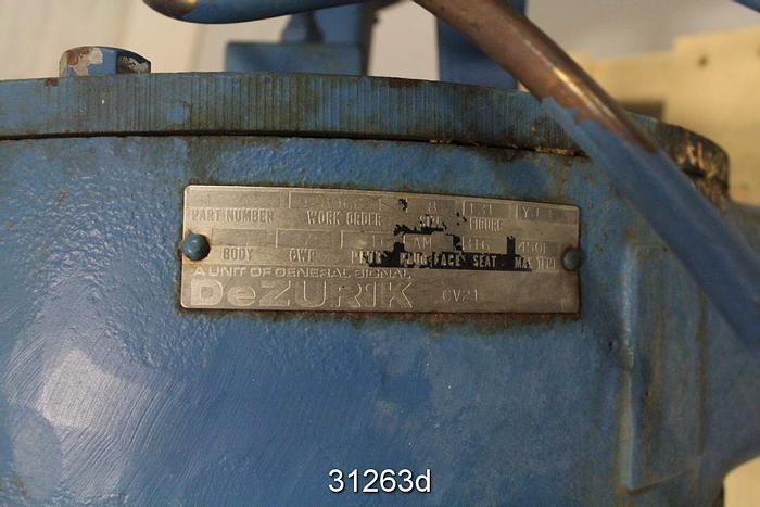 Used Dezurik 9133023 8" Control Plug Valve #31263