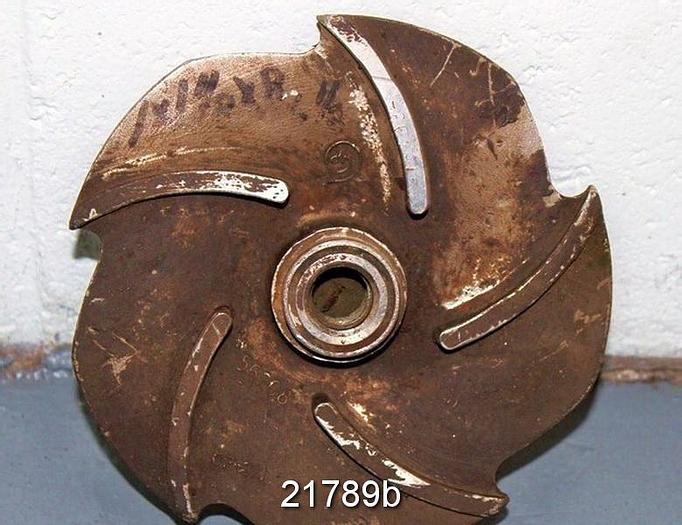 Used Goulds 3196 Impeller, 6.5", 5-Vane, Casting No.: 76793 (For 1x1.5x8 Pump) #21789