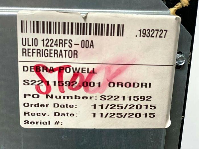 Used ULINE 1224RF 24" Stainless Steel under-counter Refrigerator / Freezer Combo