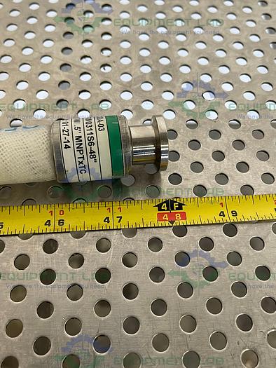 Used Saint Gobain  STHT-W-0500 48" Silicone Hose w/ 1/2" Sanitary to Threaded Fitting