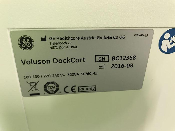 Used For Sale GE Voluson DockCart OB / GYN - Vascular Ultrasound