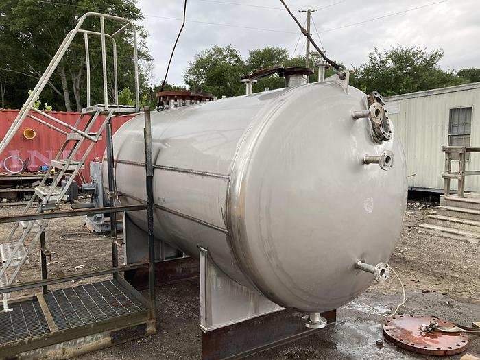 Used Used Crown Iron Works approximately 2000 gallon 904L stainless steel horizontal tank