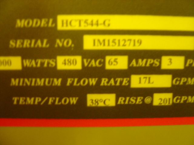 Used Process Technology  H2OT SHOT (HC Series) Instantaneous Water Heater