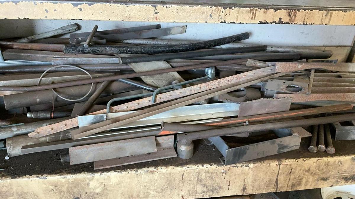 Used Steel Work Bench and Contents