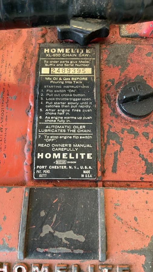Used Homelite XL-850 Chainsaw