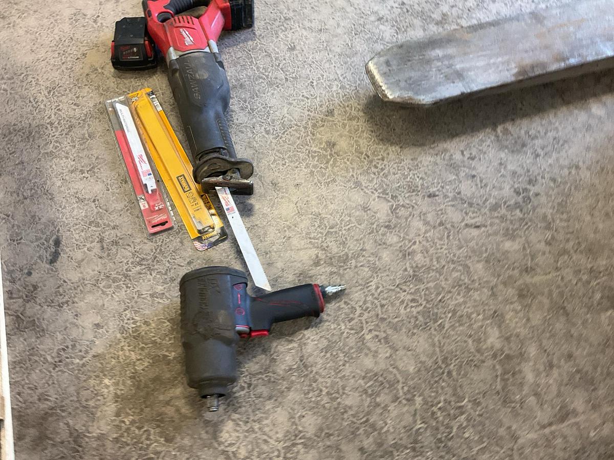Used Milwaukee Sawzall and Earthquake Air Impact