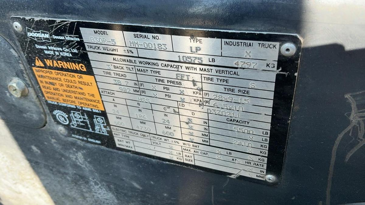 Used 2007 Doosan Forklift G30P-5