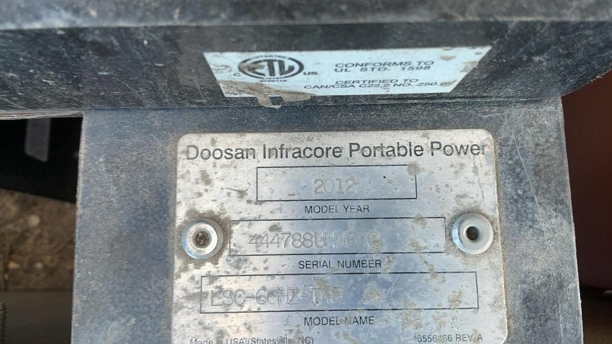 Used 2012 Doosan Portable Lighttower LSC-60HZ-T4F