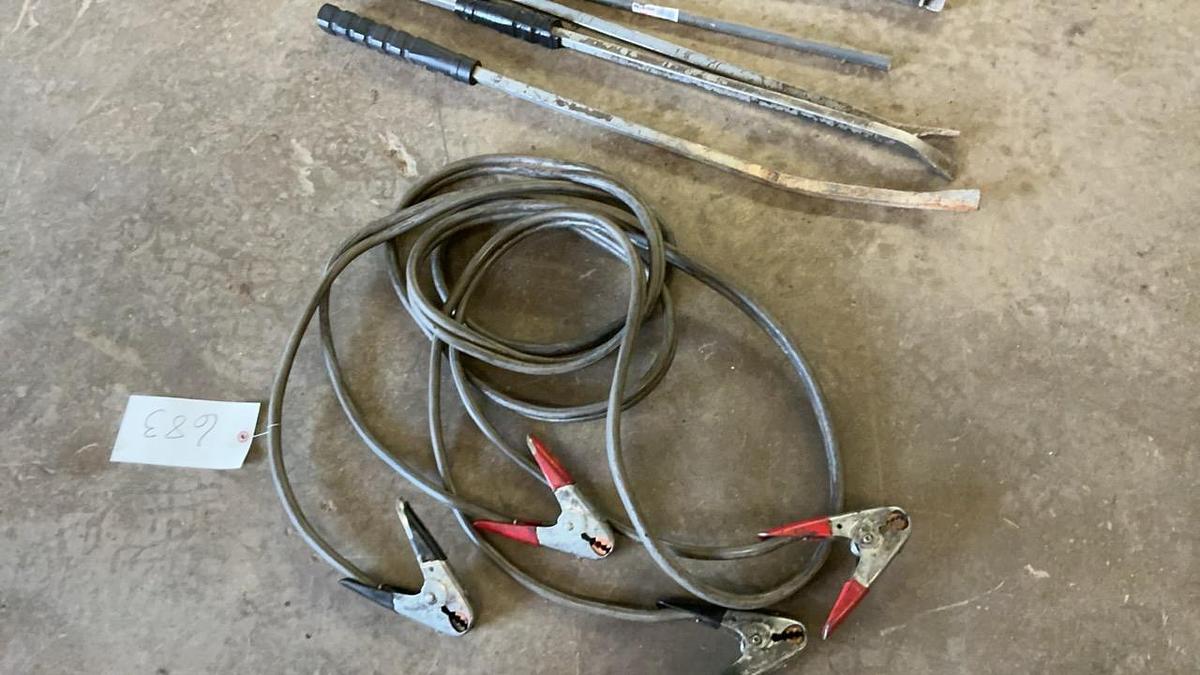 Used Sledge, Pry Bars, and Jumper Cables