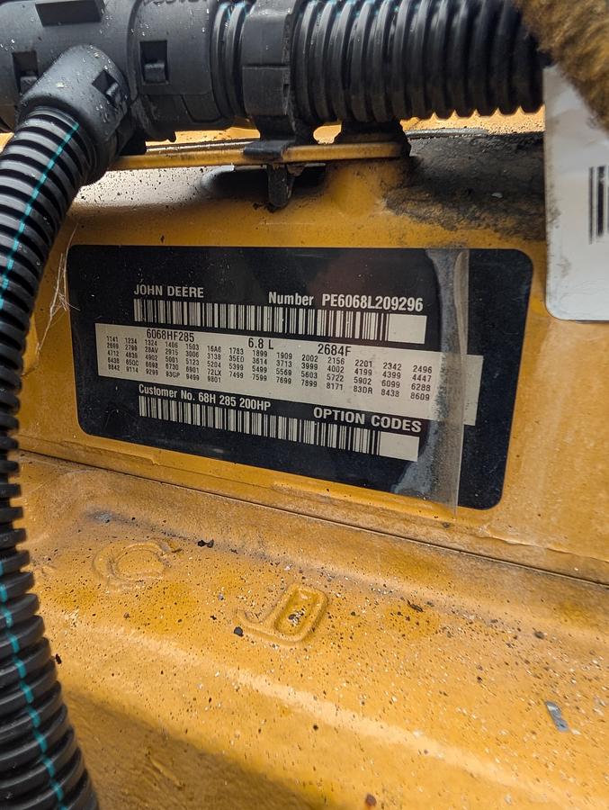 Used 2012 John Deere 6068HF285 Power Unit