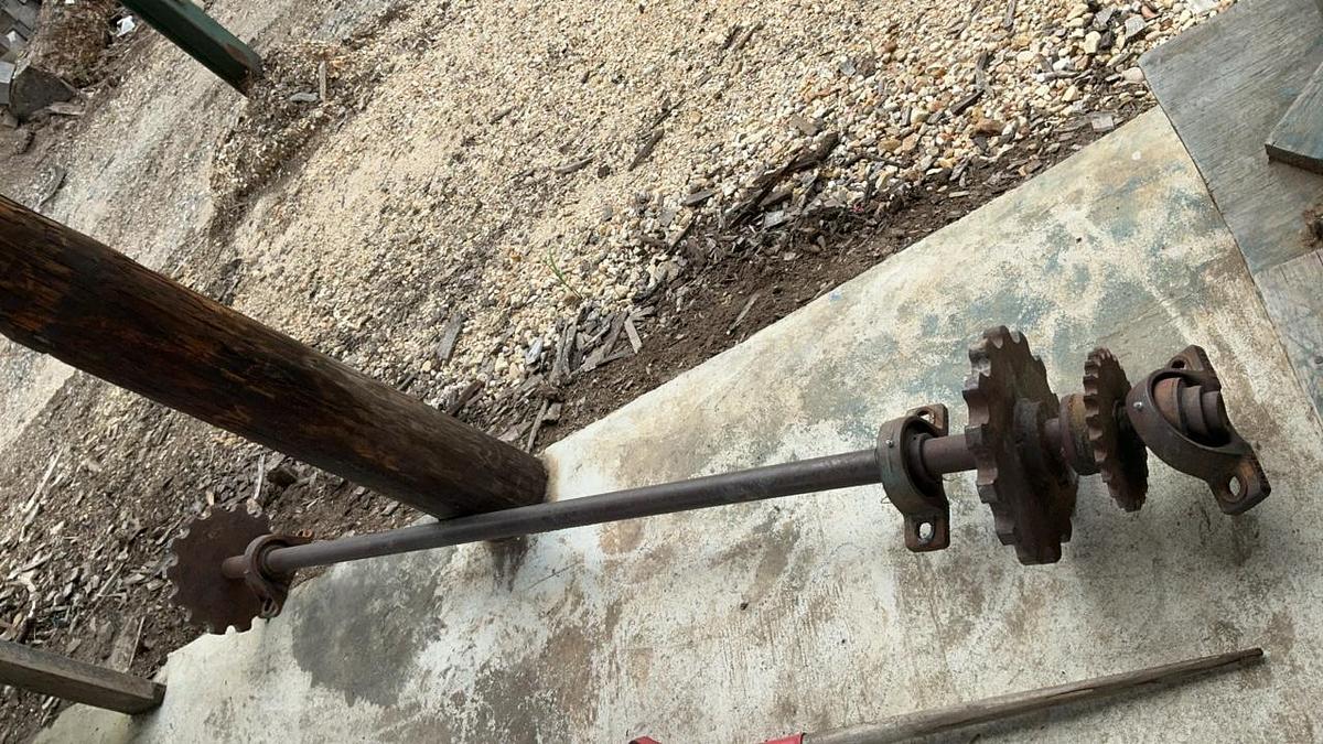 Used Shaft, Sprockets and Chain