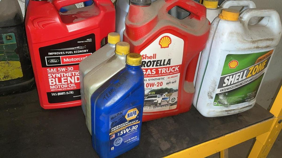 Used Dewalt Shelf and Misc. Grease and Oil