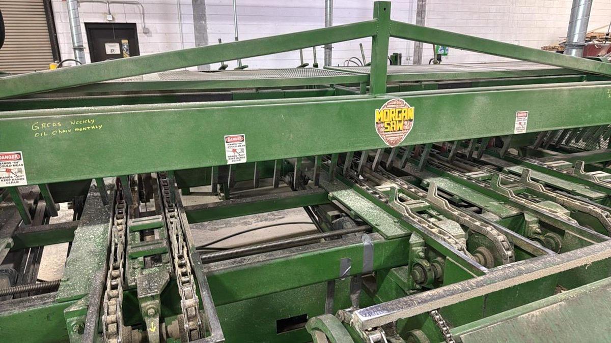 Used 5 Blade Morgan Double End Trimsaw