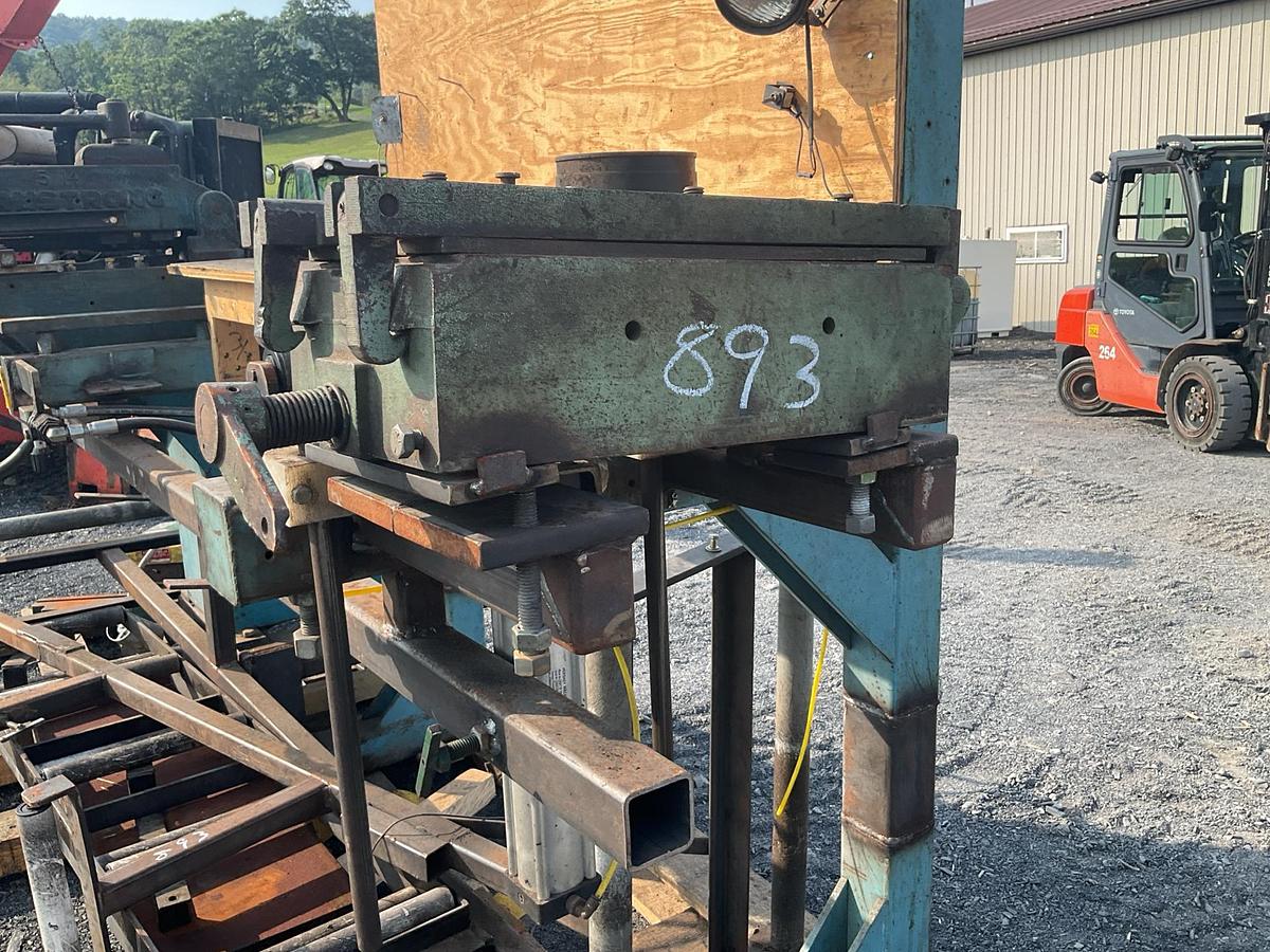 Used Armstrong Hammering Bench with Stretcher Roller and Welding Clamp